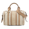 Burberry Suede Trimmed Canvas Nevinson Bowling Bag Secondhand