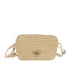 Prada Yarn Effect Raffia Crochet Brique Crossbody Secondhand