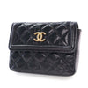 Chanel Quilted Shiny Aged Calfskin Waist Belt Bag Secondhand