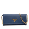 Prada Saffiano Wallet On Chain Secondhand
