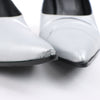 MAISON MARGIELA MM6 9 cm Laminated Leather Pumps in Silver, Size 37 EU Secondhand
