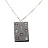 Secondhand Chanel CC Brass Acrylic and Strass Pendant Necklace