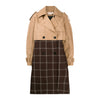 Marni Checkered Two-Tone Trench Coat, Size 38 Secondhand