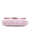 Fendi Zucca Embossed Velvet Baguette Satchel Secondhand