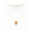 Hermès Gold Plated Lacquered Cage d H Pendant Necklace Secondhand