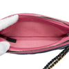 Chanel Tricolor Quilted Aged Calfskin Gabrielle Double Zip Clutch with Chain Secondhand