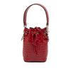 Fendi Mini Zucca Embossed Leather Mon Tresor Bucket Bag Secondhand