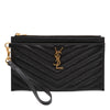 Saint Laurent Large Grain De Poudre Matelasse Cassandre Zip Pouch Secondhand