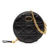 Dior Calfskin Cannage Round Caro Pouch with Chain Secondhand