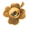 Chanel Gold Plated Resin Four Leaf Clover Brooch Secondhand