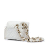 Chanel CC Quilted Lambskin Cube Zip Clutch with Chain Secondhand