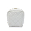 Chanel CC Quilted Lambskin Cube Zip Clutch with Chain Secondhand