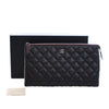 Chanel CC Quilted Caviar Toiletry Pouch Secondhand