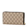 Secondhand Gucci GG Supreme Zip Around Long Wallet