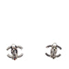 Chanel Silver Plated Enamel CC Clip on Earrings Secondhand