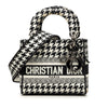 Dior Mini Embroidered Canvas Houndstooth Lady D Lite Secondhand