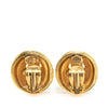 Secondhand Chanel Gold Plated CC Round Clip On Earrings