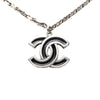 Chanel CC Brass Enamel Pendant Necklace Secondhand