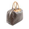 Louis Vuitton LOUIS VUITTON Deauville Bowling Vanity Monogram Handbag M47270 PVC coated canvas leather Brown Used Women Secondhand