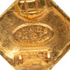 Chanel Gold Plated CC Rhombus Clip On Earrings Secondhand