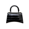 Secondhand Balenciaga Crocodile Embossed Hourglass XS Bag