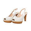 Secondhand Fratelli Rossetti Perforated Leather Heel Sandals