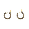 Secondhand Salvati Diamonds and Gold Hoop Earrings 