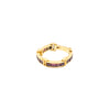 Secondhand Vintage 18K Yellow Gold Band Ring with Channel-Set Rubies - '80s