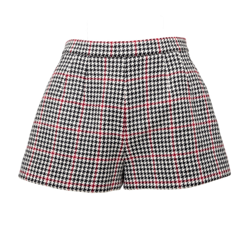 Secondhand Red Valentino Houndstooth Pattern Shorts