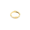 Secondhand Vintage 18K Yellow Gold Ring with Channel-Set Diamonds - '80s