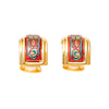 Secondhand Hermès Printed Enamel Clip On Earrings 