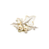 Secondhand Vintage Bird & Leaf Brooch with Faux Pearls and Rhinestones - '50s
