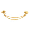 Secondhand Vintage 18K Gold Double Clip Brooch with Diamonds – Retro Bow Sheaf Design - '40s