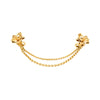 Secondhand Vintage 18K Gold Double Clip Brooch with Diamonds – Retro Bow Sheaf Design - '40s