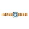 Secondhand Retro 18k Gold Bracelet with Aquamarine and Diamonds – '40s