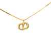 Dior Gold Plated Strass CD Logo Pendant Necklace Secondhand