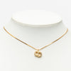 Dior Gold Plated Strass CD Logo Pendant Necklace Secondhand