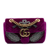 Gucci Small GG Marmont Matelasse Velvet Crystal Embellished Shoulder Bag Secondhand