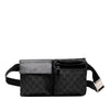Gucci GG Denim Double Pocket Belt Bag Secondhand