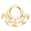 Chanel Gold Plated Multi CC Round Brooch Secondhand