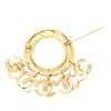 Chanel Gold Plated Multi CC Round Brooch Secondhand