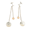 Secondhand Hermès Sterling Silver and 18K Rose Gold Ex Libris Swing Earrings