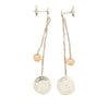 Secondhand Hermès Sterling Silver and 18K Rose Gold Ex Libris Swing Earrings