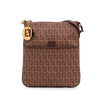 Secondhand Fendi Small Zucchino Coated Canvas Charm Zip Crossbody