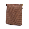 Secondhand Fendi Small Zucchino Coated Canvas Charm Zip Crossbody