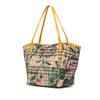Burberry Small Haymarket Check Floral Print Coated Canvas Canterbury Tote Secondhand