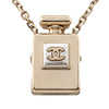 Chanel CC Gold Plated Perfume Bottle Locket Pendant Necklace Secondhand