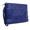 Fendi FF 1974 Embossed Leather Clutch Secondhand