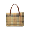 Burberry Mini Haymarket Check Coated Canvas Tote Secondhand
