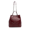 Chanel Large Calfskin Coco Eyelets Shopping Tote Secondhand